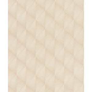 Beżowa tapeta flizelinowa Tropical House 687927 Rasch z graficznym wzorem 3D i delikatną strukturą bambusa.