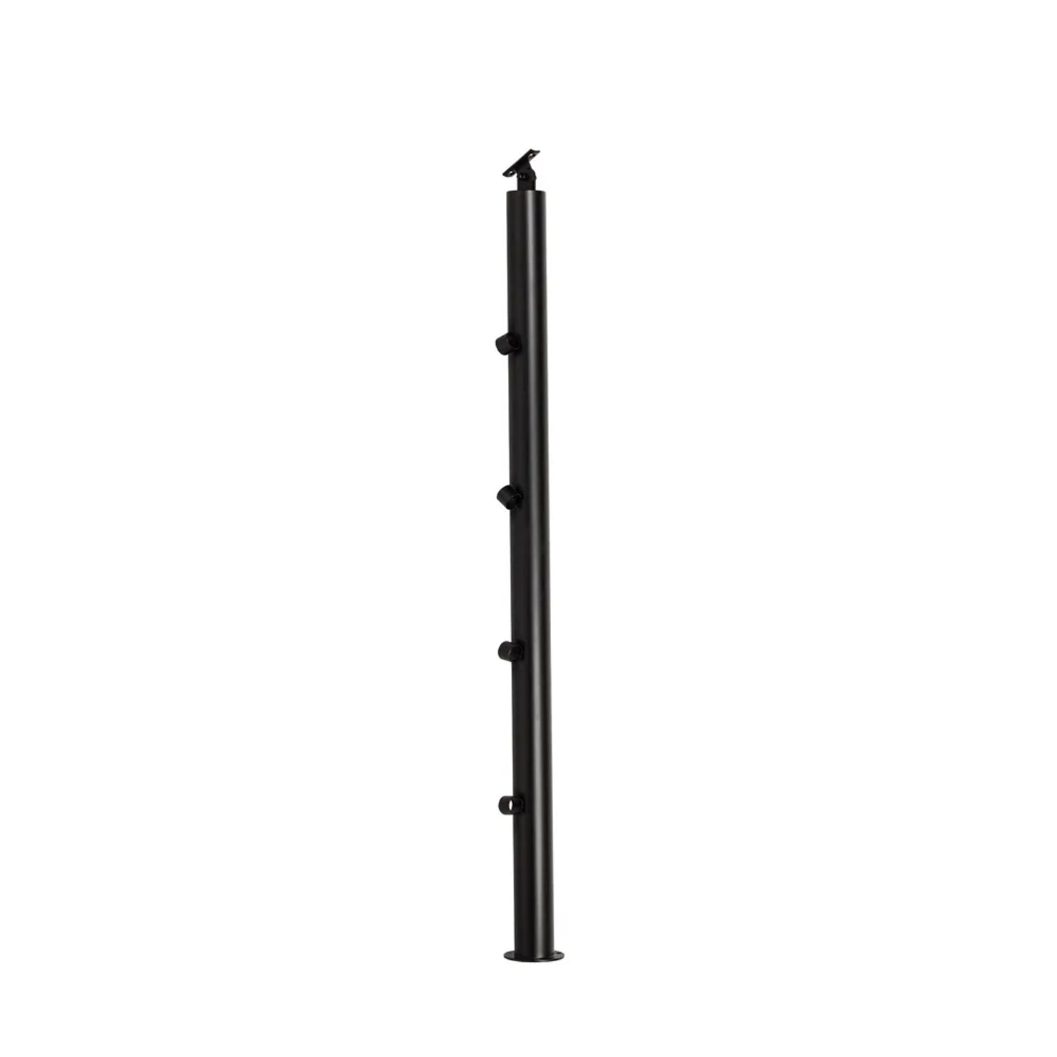 Kornik Słupek okrągły poziomy z przelotkami nierdzewny 80 x 1200 mm czarny