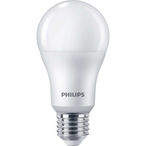 Żarówka LED Philips E27, 13W, zestaw 3 szt. Biała żarówka o standardowym kształcie.