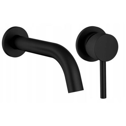 Rea Bateria umywalkowa Lungo podtynkowa czarna