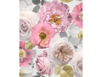 Tapeta papierowa KWIATY różowe
