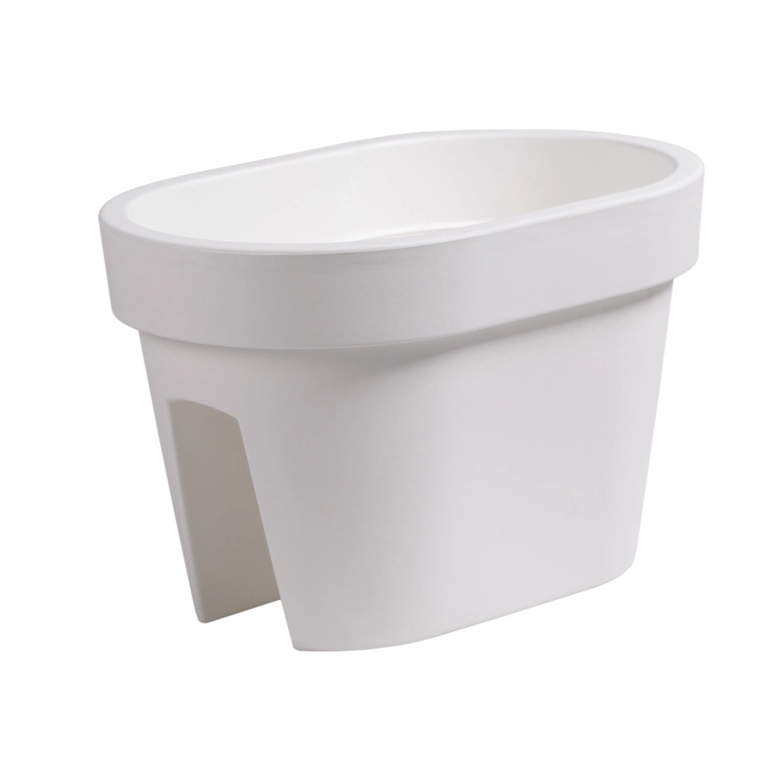 Prosperplast Doniczka na balustradę Lofly Raili biała 39,6 cm 27,3 l