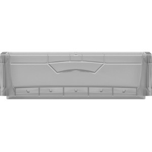 Przezroczysty Eurobox System Box 60x40x12cm z pełną ścianą do przechowywania i transportu.