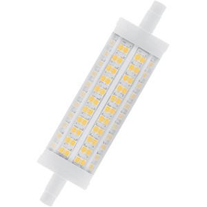 Żarówka LED Osram R7S, kształt rurki, 19W, ciepłe białe światło, ściemnialna.