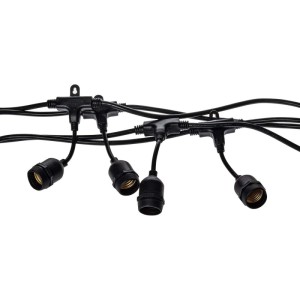 Eko-Light Girlanda ogrodowa 10xE27 1,5W 2700lm czarna 10 m