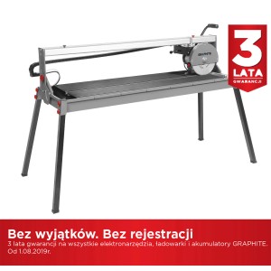 t.b.t. Maszyna do cięcia glazury Graphite, solidna i precyzyjna.