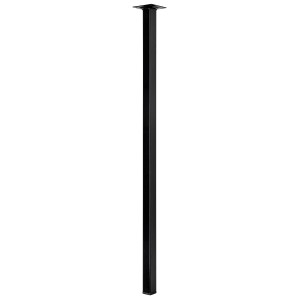 Czarna noga stołu Hettich, 25x25x700 mm, kwadratowa, do konstrukcji mebli.