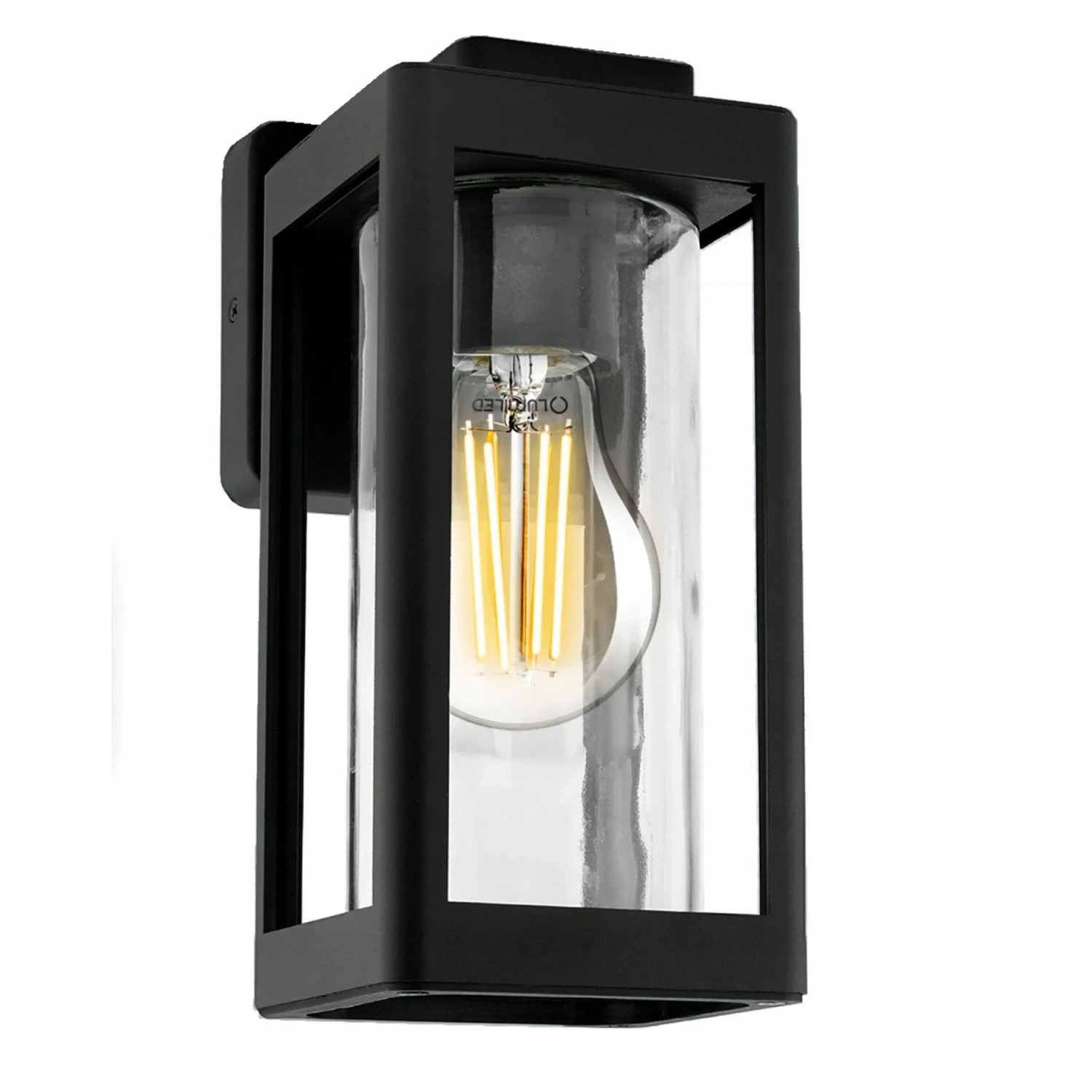 DPM Kinkiet zewnętrzny szkło+stal 1xE27 max. 16W IP54 czarny