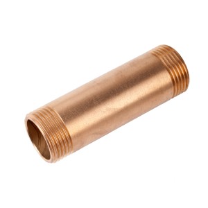 Mosiężny nypl rurowy AG 33,3 mm (R 1) 100 mm do rur wodnych w domu i ogrodzie.