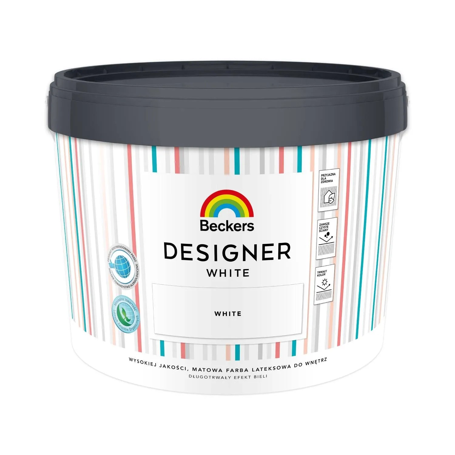 Farba Beckers Designer White mat biała 10 l