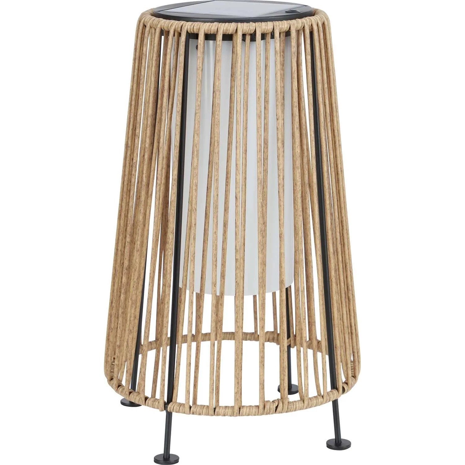 Lampa solarna stojąca SADALI kosz wys. 35 cm IP44 natural