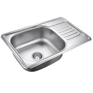 Zlewozmywak t.b.t. ze stali nierdzewnej z ociekaczem.