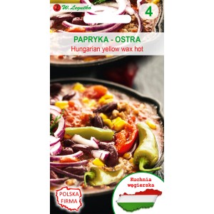 Opakowanie nasion ostrej papryki węgierskiej żółtej.