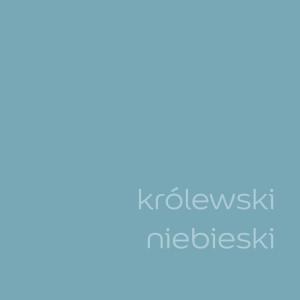 Próbka koloru farby do ścian t.b.t. w kolorze królewskiego błękitu. Idealna do wnętrz.