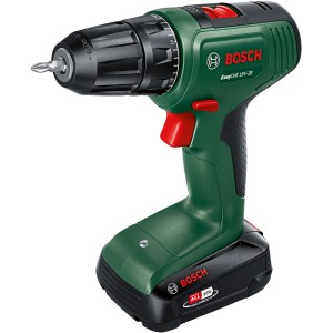 Wiertarko-wkrętarka akumulatorowa Bosch EasyDrill 18V-38 z akumulatorem i ładowarką, zielono-czarna.
