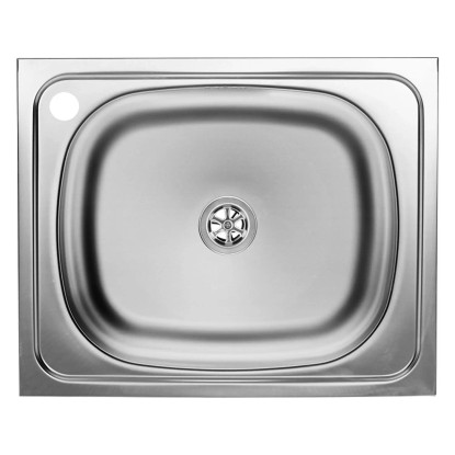 Kuchinox Zlewozmywak nakładany 1-komorowy stalowy gładki - 40 x 50 cm