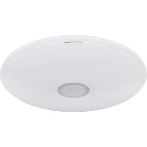 Biała, okrągła lampa sufitowa LED Connor, 50 cm, z funkcją smart home i dekoracją sparkle.
