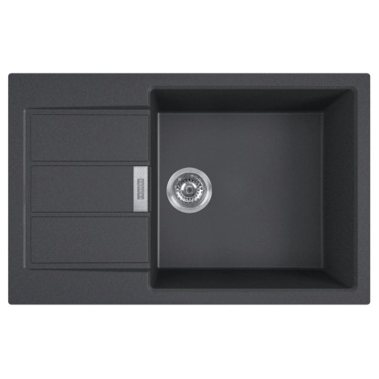 Franke Zlew 1-kom. z ociekaczem S2D 611-78 XL, onyx 78 x 50 cm