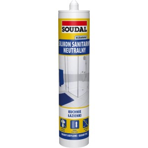 Soudal silikon sanitarny neutralny, transparentny. Do łazienki i kuchni.