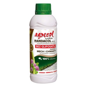 Butelka Agrecol Randacol 680 EC, środek do zwalczania mchu i chwastów bez glifosatu.