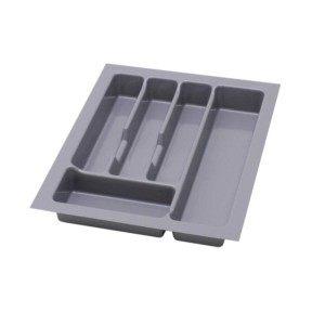Szary wkład na przybory kuchenne t.b.t. do szuflad.