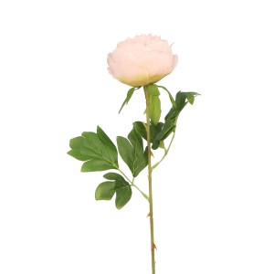 t.b.t. sztuczny kwiat z różowym kwiatem i zielonymi liśćmi.