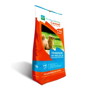 Worek nasion trawy GlobalGrass Camel, 5 kg, na miejsca nasłonecznione.
