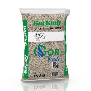 Worek pelletu drzewnego GorGlob, worek 15 kg do ogrzewania i pieca.