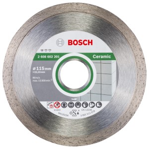 Tarcza diamentowa Bosch Standard do płytek, średnica 115 mm, do szlifierek kątowych.