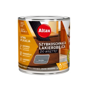 Altax lakierobejca do drewna do wnętrz, puszka. Szybkoschnąca lakierobejca antracytowa.