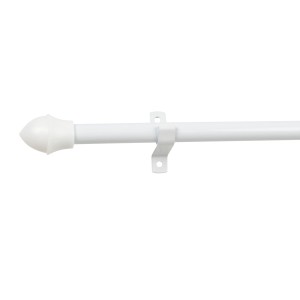 Biały karnisz t.b.t. z zakończeniem i wspornikiem.