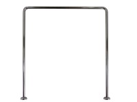 Adah Drążek prysznicowy kątowy uniwersalny śr.28 mm srebrny - economic