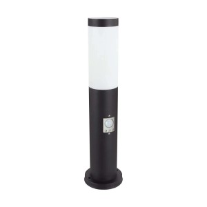 Struhm Lampa ogrodowa TUBER z czuj. ruchu PIR 1xE27 20W IP44 45cm czarna