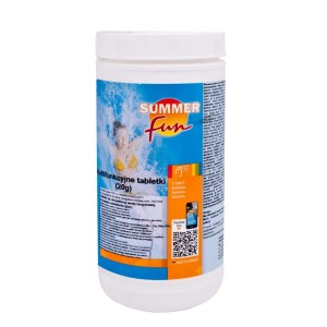 Pojemnik z tabletkami multifunkcyjnymi Summer Fun do dezynfekcji basenów.