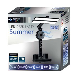 DPM Lampka biurkowa LED 3000/4000/6000K przybornik/wentylator USB