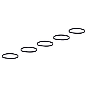 Czarne pierścienie uszczelniające t.b.t. w zestawie, do różnych zastosowań.