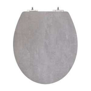 Szara deska sedesowa t.b.t. o wyglądzie betonu do łazienki.