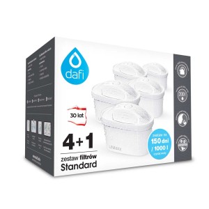 DAFI Standardowy filtr do wody zestaw 4+1. Wkłady filtrujące do czystej wody pitnej.