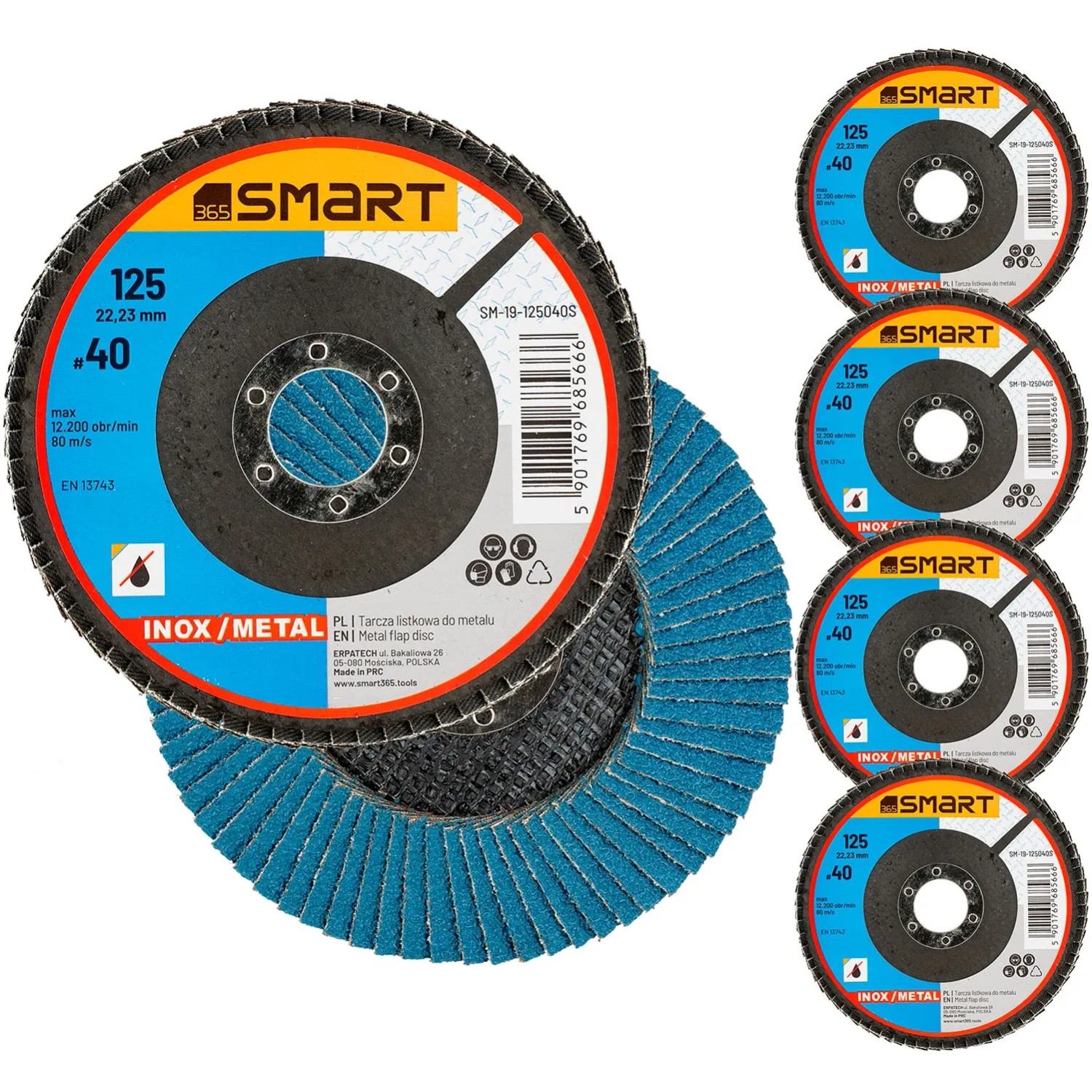 SMART365 Tarcza listkowa P40 125 mm