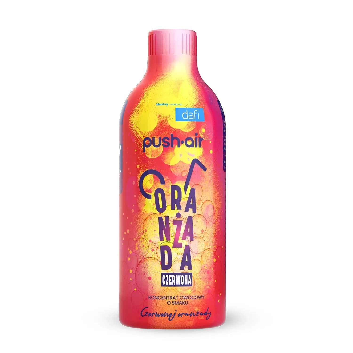 Dafi Koncentrat napoju do saturatora PushAir o smaku Czerwona Oranżada 500 ml
