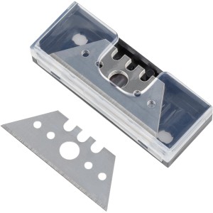 Zestaw ostrzy trapezowych wolfcraft, 5 sztuk, 0,50x52mm, w pudełku. Akcesoria do noży dla rzemieślników.