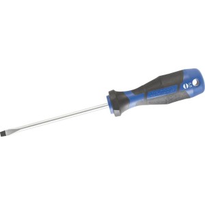 Śrubokręt LUX Comfort SL 5,5 mm z niebiesko-czarną rączką i otworem do zawieszania.