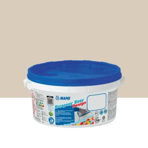 Wiadro fugi do płytek Mapei Kerapoxy Easy Design, niebiesko-biały pojemnik.