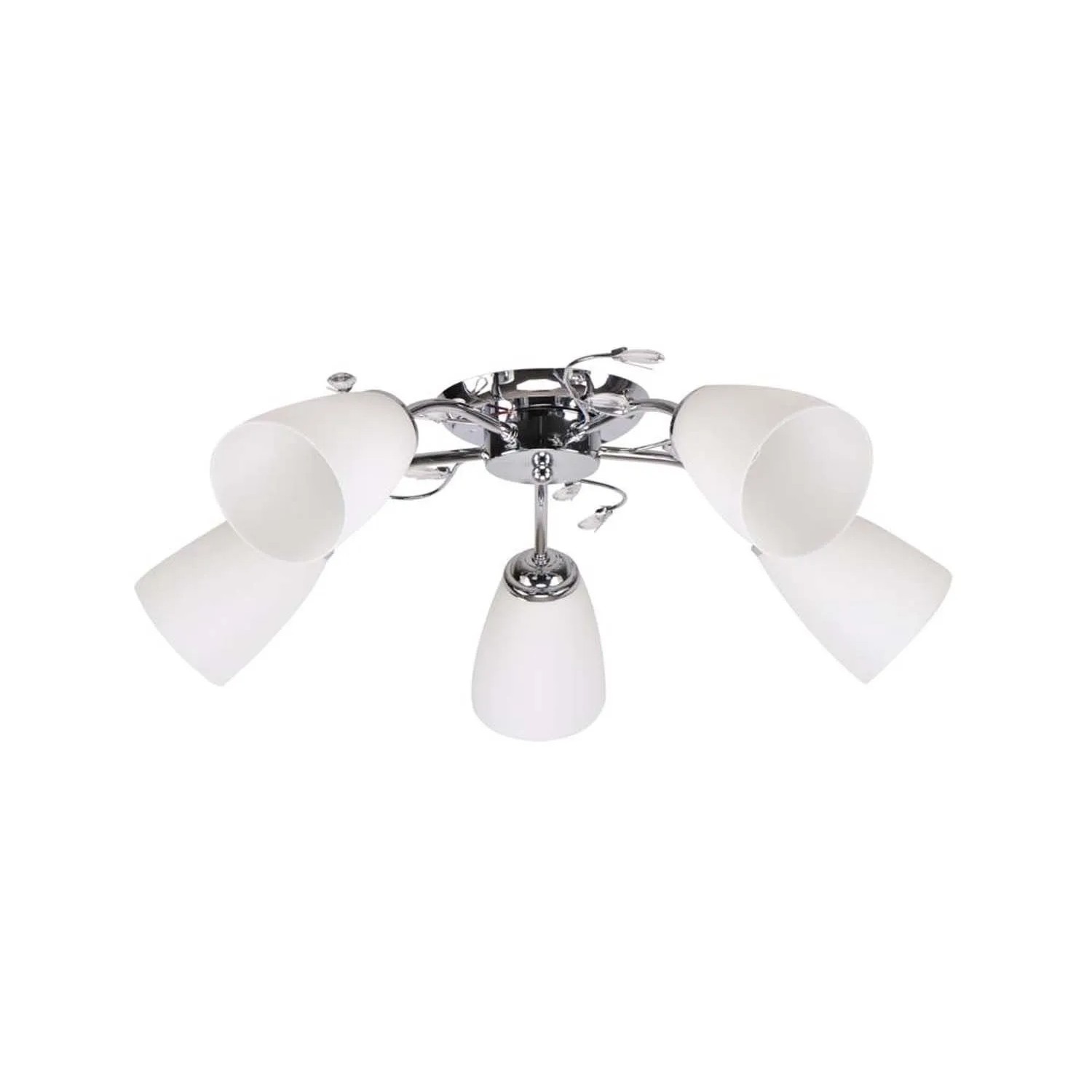 Candellux Lampa sufitowa URSELLA 5xE14 40W chrom-biel