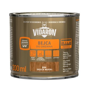 Puszka bejcy do drewna Vidaron, kolor orzech włoski, do użytku wewnątrz i na zewnątrz.