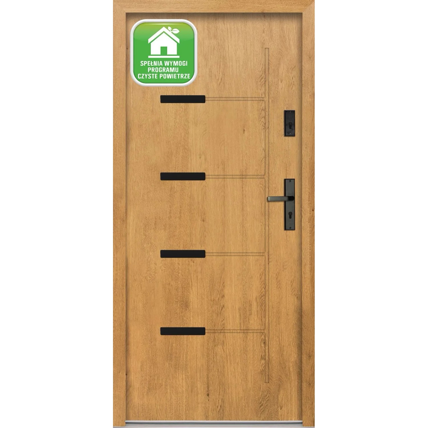 Splendoor Drzwi zewnętrzne Onyks Dąb Winchester 80P otwierane do wewn. 93x208