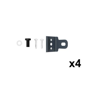 Zestaw łączników do paneli ogrodzeniowych Imperial Lavender, malowany proszkowo, 4 sztuki.