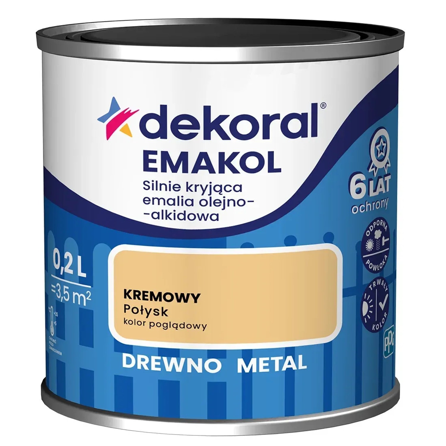 Dekoral Emalia Emakol Strong  kremowy 200 ml