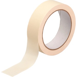 Rolka płaskiej taśmy maskującej krepowanej, 33 m x 29 mm, do malowania.