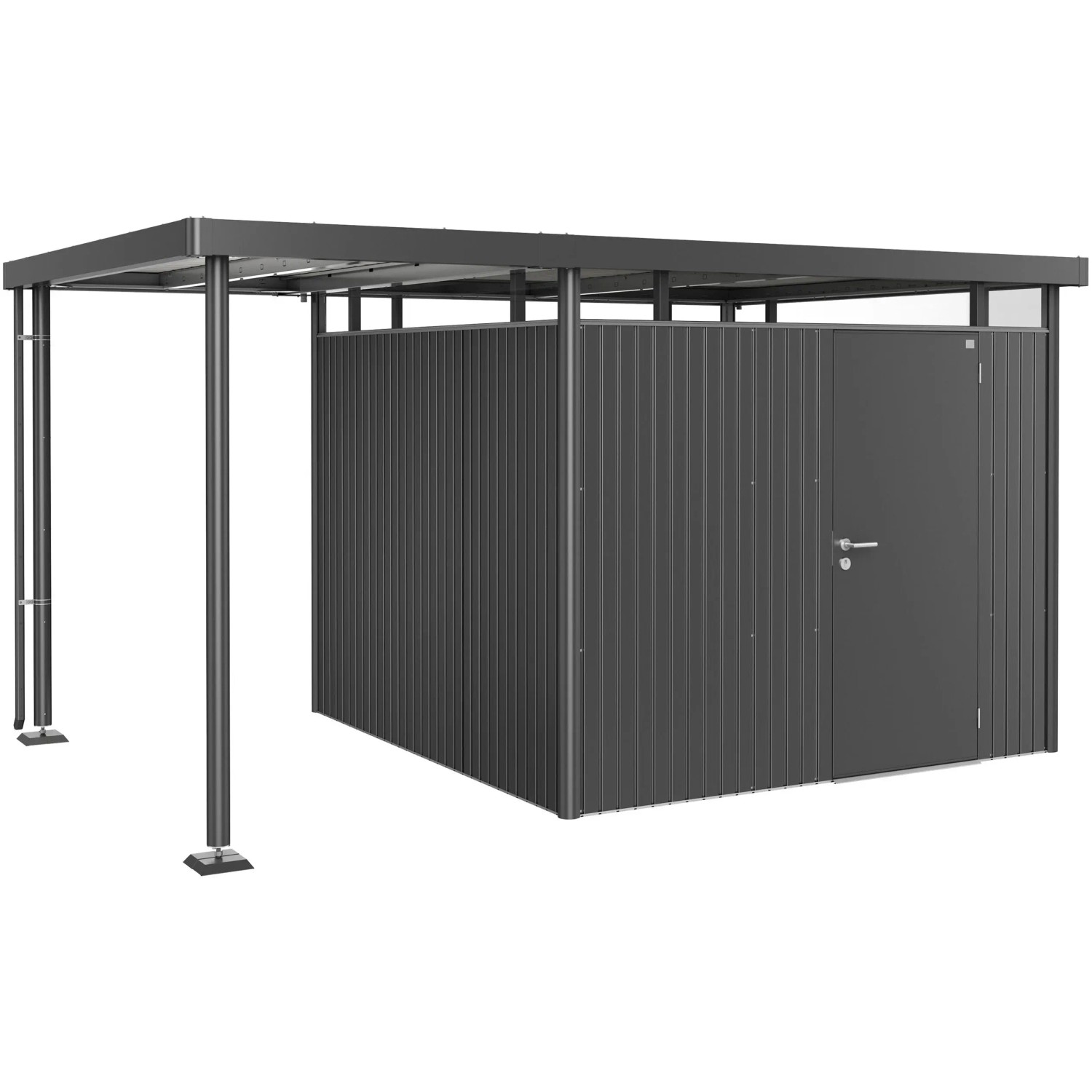 Biohort Dach boczny do altany HighLine 4, ciemnoszary metalik, 150x275x222 cm